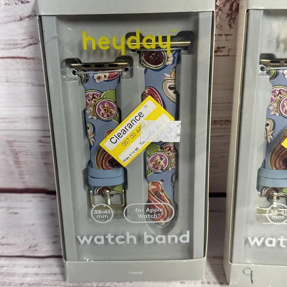 2 Heyday Apple Watch Band - Faux Leather, Blue Paisley 140mm to 190mm